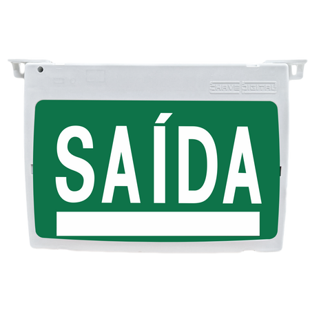 Placa de Saída de emergência 24V (CC) Simples Face Fundo Verde - 412405