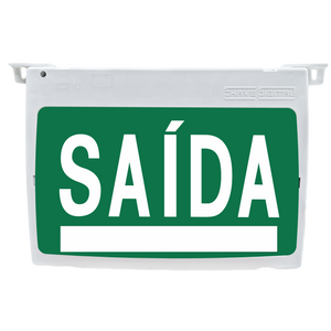 Placa de Saída de emergência 24V(CC) Dupla Face Fundo Verde - 412415