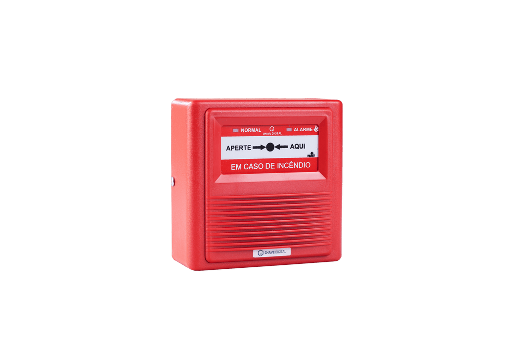 Acionador Manual Endereçável Aperte Aqui IP-20 - Chave Digital